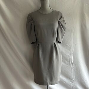 3.1 Phillip Lim Gray Puff-Sleeve Midi Dress